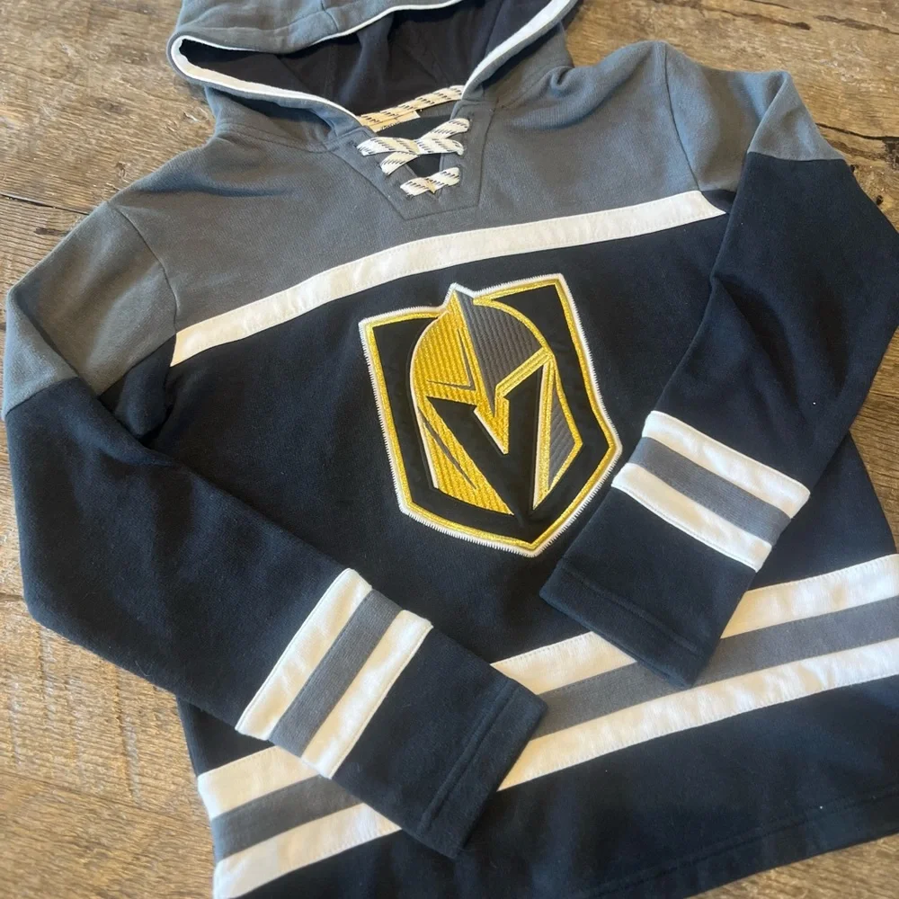 Vegas Golden Knights Black Asset Pullover Hoodie - Picture 5 of 6